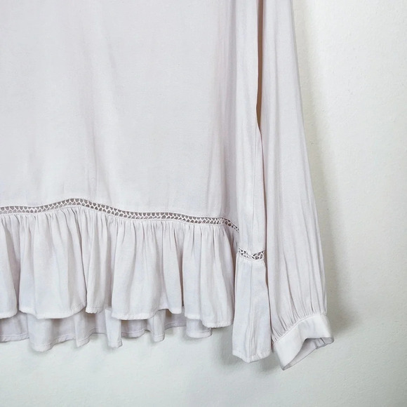 RO&DE | CANYON RUFFLE  NECK BLOUSE IN CREAM COLOR - Picture 11 of 16